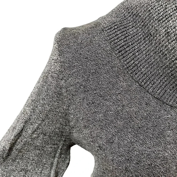 Calvin Klein Black Gray Colorblock Turtleneck Sweater Medium Asymmetrical Hem - Picture 4 of 14